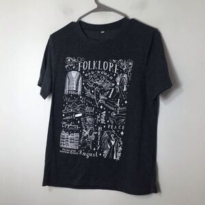 Folklore Graphic T-Shirt in Dark Gray small women